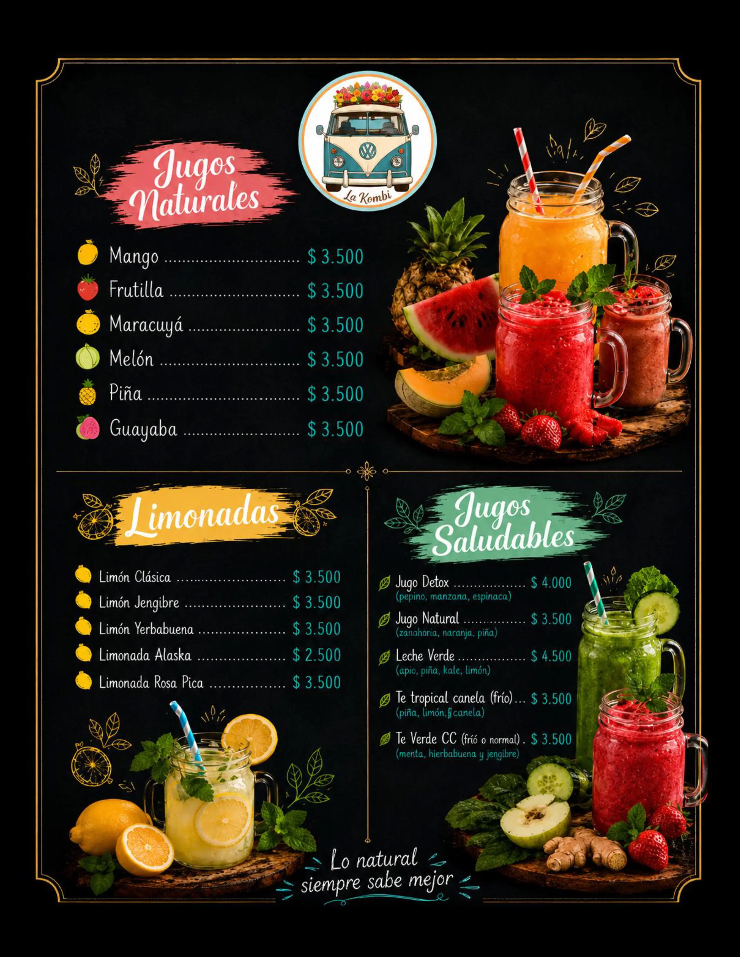 Jugos Naturales y Limonadas