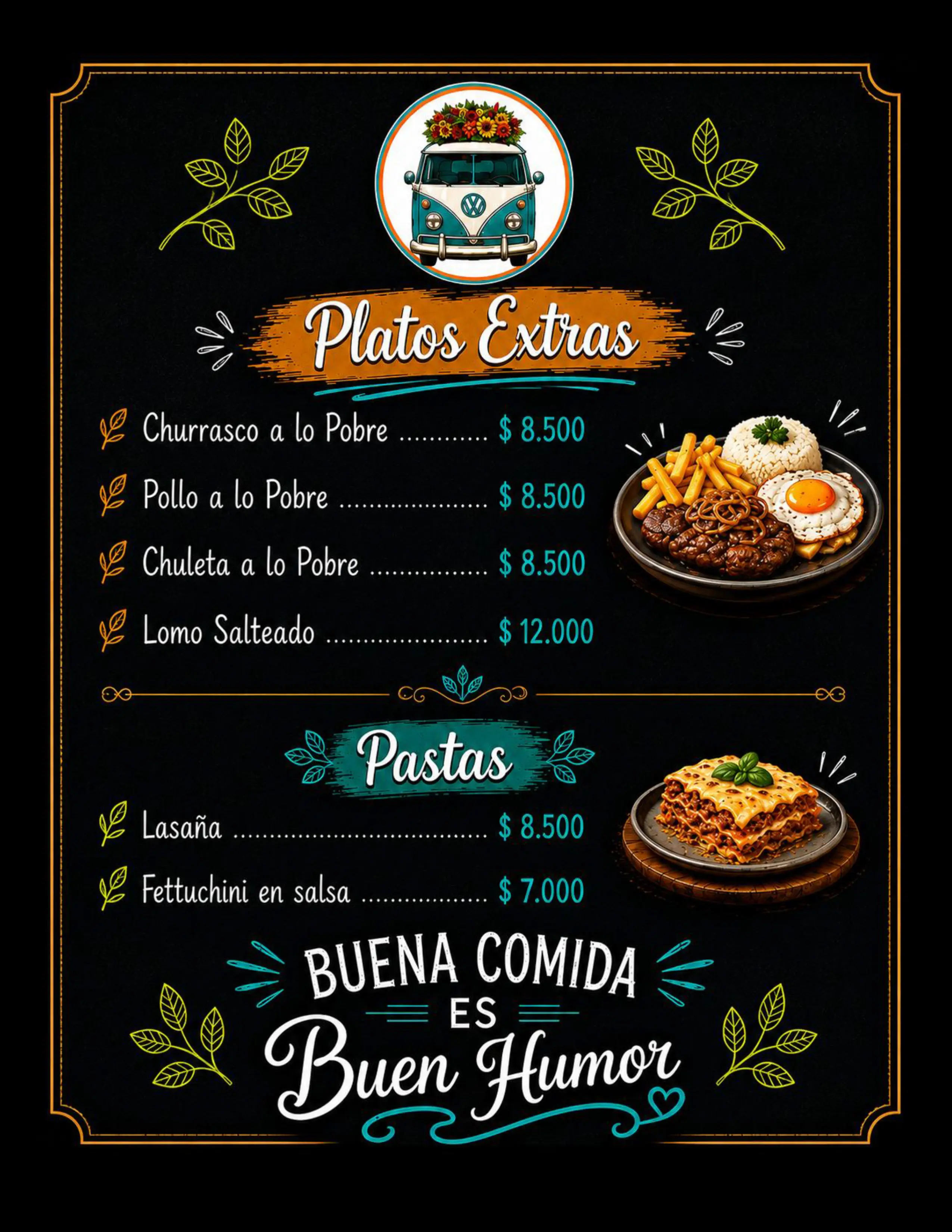 Platos Extras y Pastas
